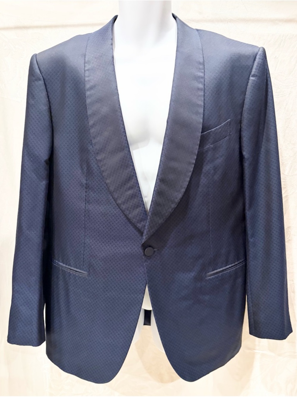 ERMENEGILDO ZEGNA COUTURE Venezia Silk Blend Shawl Collar Blazer 56 R 44 $3200